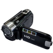 Vlog 카메라 1080P 풀 HD 16 백만 화소 DV 캠코더 디지털 비디오 스크린 16X 야간 촬영 줌, 2 black EU plug, 1 CHINA
