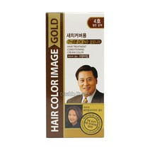 네슈라 헤어칼라이미지 골드 새치커버용 염색약/택1, 없음, 4호 짙은 흑갈색