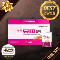 100% 국산 도라지진액 6년근 홍삼 함유 어머님 부모님 장모님 장인어른 여자 남자 친구 아빠 엄마 할아버지 할머니 노인 어르신 어른 결혼기념일 생신 생일 환갑 겨울 봄 철 선물, 1개, 30포