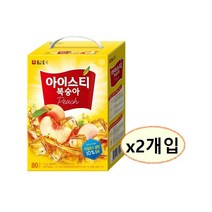 담터 아이스티 복숭아 80T+80T (160T), 14g, 80개입, 2개