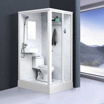 야외 샤워실 조립 캠핑 건설현장 샤워장 간이 부스, 옆문110x130cm화이트