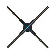 홀로그램 팬 3D 프로젝터 입체 광고 기계 디스플레이, 흰색 42CM 금속 보호 커버