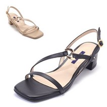 세라(SAERA) 세라구두 신상품 S22S421 4CM 여성 양가죽 스퀘어 데일리 샌들