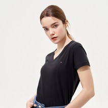 타미힐피거 헤리티지 브이넥 티셔츠 (T22C1TTO024WT1017)