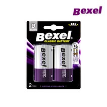 벡셀 Bexel 망간 R20 건전지 카드D형 2알, 1개