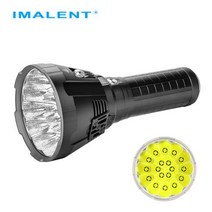IMALENT MS18 powerful flashlight with 100000 lumens the brightest and most professional Torch with 1, Cold White Light+Black+LITHIUM