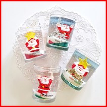 (5온즈 4개만들기) 별산타-크리스마스 양초 젤캔들 키트 만들기(150ml/4), 유칼립투스, 핑크