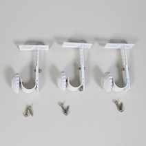 [텍스월드] 25mm커튼봉 12cm 높이조절브라켓(1세트-3개), 베이지