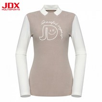 JDX 제이디엑스 21년 겨울 신상품! 여성 소매배색 에리변형 티셔츠 X2SWTLWQ74_pt
