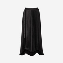 W 유니클로 +J 플리츠 롱 스커트 블랙 - 국내판 Uniqlo Pleated Wrap Long Skirt Black KR Sizing 465676