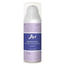SPF 12 자외선 차단 페이스 모이스처라이저 (라벤더) | 얼굴의 홍조 감소 및 태양 손상 방지 성분 포함 100% 천연 민감성 지성 피부를 위한 제품 50.3ml(1.7액량 온