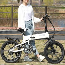 2022 모두스포츠 부릉이20 바팡 48V 350W 풀샥 전동 전기자전거, 앞바구니+라이트, 화이트(짐받이 무료장착)  PAS스로틀겸용