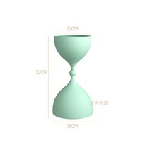 북유럽 철제 플랜트박스 받침대 원형 인테리어, 그린