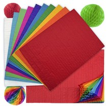 attizone 허니컴 페이퍼 11칼라 벌집종이 무지개 모빌 가랜드 만들기재료, 2. 주황