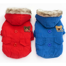 냐냐큐티 강아지옷 겨울점퍼 외투 야상 개나다구스 명품, 겨울점퍼(블루)