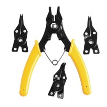 스냅 링 플라이어 세트 조합 고정 클립 4 in 1 다기능 원형 강한 인성 금속 휴대용 용품, 한개옵션0