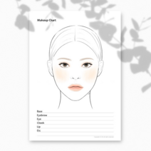 [뚜르몬드]NO01-1 메이크업 페이스 차트 30매