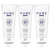 질레트 쉐이빙 크림 퓨어 170g 3팩 PURE by Gillette Shaving Cream for Men 6 Ounce Pack of 3, 1set