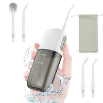 치아용 워터 덴탈 플로서 4가지 모드와 3가지 기어가 있는 무선 구강 세정기 IPX7 방수 휴대용 USB 충전식 피크 가정 및 여행용 USA 미국, White