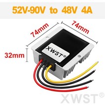 변압기 트랜지스터 transistor 전력 변환기 DC-DC 60V 72V (52V-90V) 48V 1A ~ 20A 벅 조정기 인버터 전압 모듈 어댑터로 스텝 다운, 10A Aluminum L, 1개