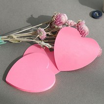 하트 포스티지 크기 포스트잇 사이즈 테이프 만능 접착 메모지 얇은 귀여운 포스트지 공시생 감성 판촉물 다꾸 모양 50매