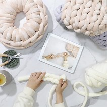 뜨개 만들기 핑거니팅 가방만들기 취미생활 심심할때 다양함 핸드메이드, 500g 핑크