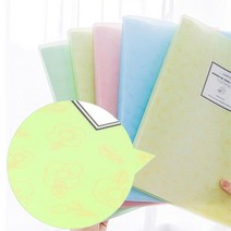 정전기방지 포켓 파스텔컬러 클리어 화일 교사 서류 읽기자료 관공서 유치원 고등학생 학원, 1개, 핑크