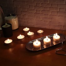 루셀리아 티라이트 소이캔들 천연아로마 향초 1ea, 1개, 블랙베리앤베이-알루미늄