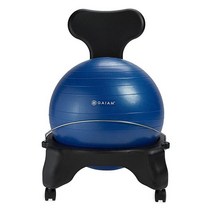 Gaiam 클래식 밸런스 요가 볼 의자 블루, Blue