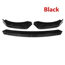 범용 자동차 앞 립 바디 키트 스포일러 스플리터 디퓨저 프로텍터 커버 아우디 A3 라인, 01 Glossy Black