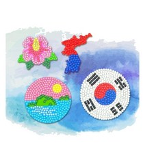 기타 바보사랑[오렌지e몰]반짝반짝 보석십자수 우리나라 스티커-옵션, 태극기