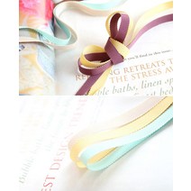 리본공예 DIY 재료 헤어핀만들기 부자재 C46 웨이브 골지리본(폭0.5cm 1cm 길이 90cm), 팥죽20
