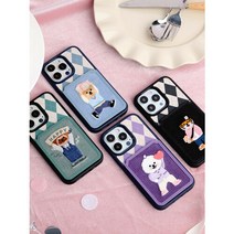 디자인스킨 [디자인스킨]아이폰 코듀로이 자수 카드 포켓 파티 케이스, 선택완료, 그린-비코/12/12프로