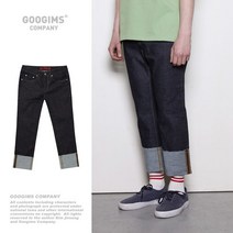 [구김스(GOOGIMS)] 구김스 284_BL 롤업 생지 데님 팬츠 청바지
