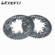 Liteproelite-타원형 더블 BCD 110/130MM 체인 링 접이식 자전거 54/56/58T 크랭크 셋 도발 드라이브 라인 휠, 03 58T