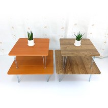 집들이선물 접이식 거실테이블 1인용밥상 정사각형 좌식식탁, 중형, 엔틱