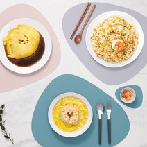 [익일출고] 강블리 조약돌 실리콘 테이블매트 코스터, 핑크 2개