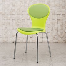 무인도 아리랑의자 C형 식탁의자 땅콩의자 인테리어의자, 그린/그린천