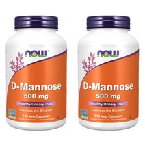 나우푸드 D-마노스 500mg 베지 캡슐, 240정, 2개