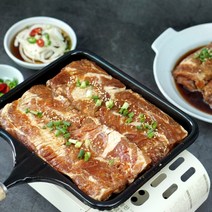 봄소 뼈없는 양념 돼지 갈비 수제 목살 양념 구이 밀키트 800g, 2팩