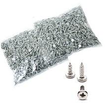 목공 목재용 4mm 평두머리 피스 나사 봉지단위, 평4x16(mm) 2000ea(은백색)