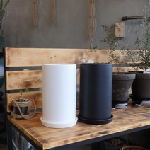 모던 도기 무광 긴원통형 화분 H1423 14x23cm 186180EA, 블랙