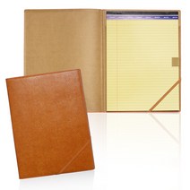 아인텍 가죽 A4 레포트패드 슬림 노트커버, 브라운[H3960]