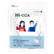 HI-CCA KF94 황사 방역마스크 새부리형 대형 화이트 25매 - 미세먼지 2D마스크