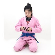 핑크 주짓수 도복 유도복 초경량 한자이름 각인 주문제작