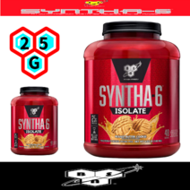 신타6 아이솔레이트 최신 초고급 단백질 분말 SYNTHA-6 1.82kg [피넛버터쿠키맛 25G protein]