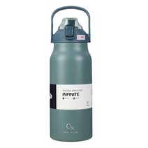 주방온수기 냉온수기 1300ML/1700ML 대용량 빨대 보온병 컵 스테인레스 스틸 추위와 뜨거운 보온병 컵 야, 04 Blue_01 1700