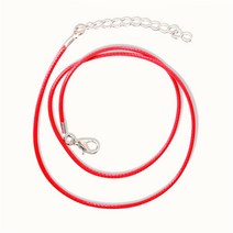 목걸이줄 왁스끈 목걸이끈 매듭목걸이 목걸이재료 가죽끈 가죽목걸이줄 목걸이만들기, 빨강색