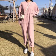 여성용 유틴 린넨 와이드 점프수트