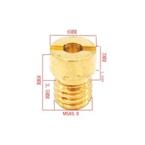 5pcs 메인 제트 기화기 인젝터 노즐 100 105 108 110 115 120 125 130 135 140 자동 교체 부품 Keihin OKO PWK, [05] 115